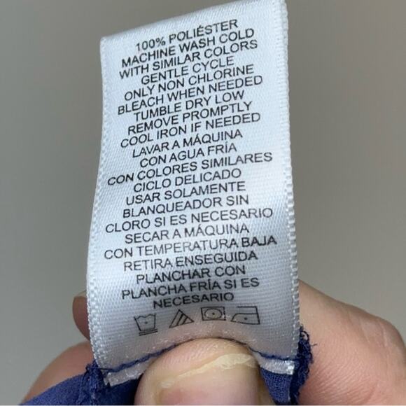 PRICED TO SELL!! French Connection Blue Sheer Blouse, Size S - Picture 11 of 15